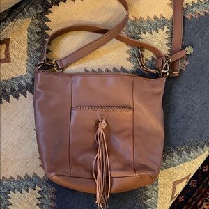 Brown Tassel Crossbody Bag LUCKY BRAND